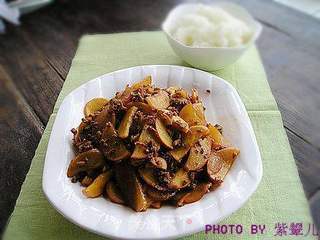 牛肉丝爆炒春萝卜的做法步骤:7