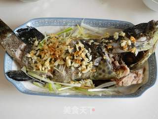 蒜香石斑鱼的做法步骤：11