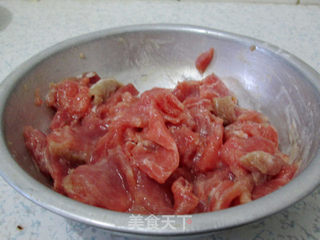 肉片杏鲍菇炒山药的做法步骤：2