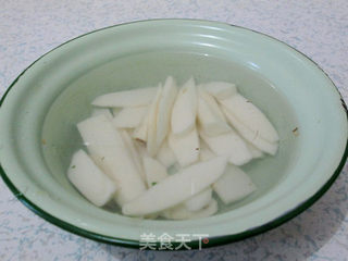 肉片杏鲍菇炒山药的做法步骤：3