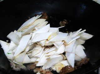 肉片杏鲍菇炒山药的做法步骤：8
