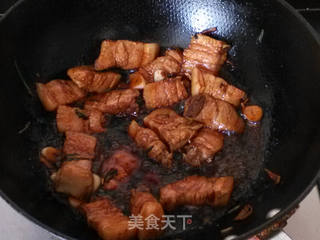 豆腐结红烧肉的做法步骤:6