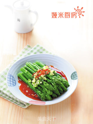 油淋芦笋的做法步骤:4