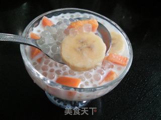 香甜可口的木瓜香蕉西米露的做法步骤:5