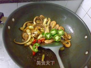 炝爆双鲜的做法步骤:11