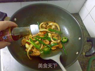 炝爆双鲜的做法步骤:13