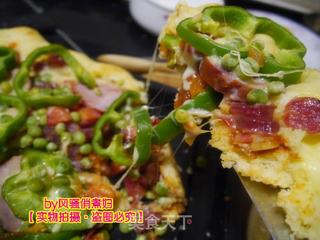 意大利香浓芝心火腿披萨的做法步骤:6