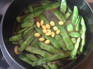 白果炖豆角的做法步骤：3