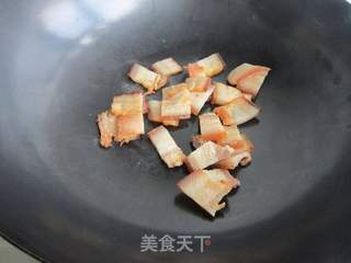 上海青炒腊肉的做法步骤：3