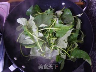 地道农家菜——腐乳炒番薯叶的做法步骤：7