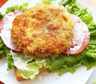 煎牛肉饼三明治的做法步骤:15