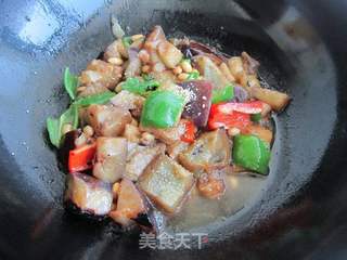 茄子焖黄豆的做法步骤:12