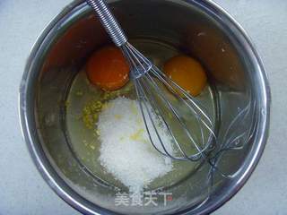 抹茶蓝莓玛德琳的做法步骤:3