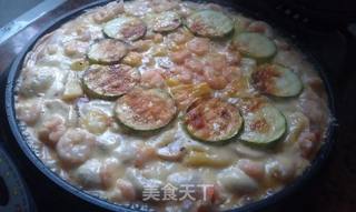 菠萝虾披萨的做法步骤:6