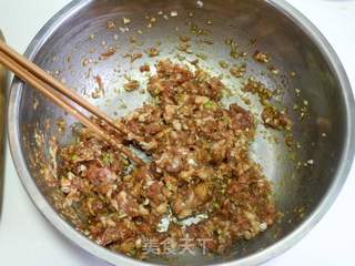 韭菜海米猪肉水饺的做法步骤:4