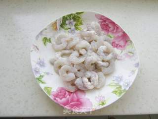 韭苔炒虾仁的做法步骤:2