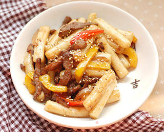 牛肉炒年糕的做法步骤:8
