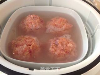 清蒸狮子头的做法步骤:8