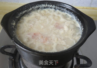鸡米豆渣羹的做法步骤:7