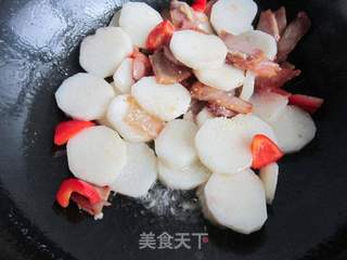 山药腊肉的做法步骤：11