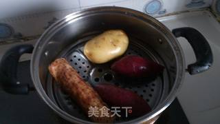 五色营养糯米糍的做法步骤：1