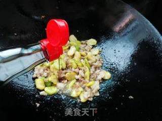 肉末炒蚕豆的做法步骤:7
