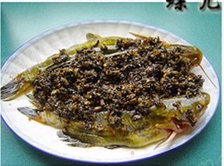 豆豉雪菜剁椒蒸嘎鱼的做法步骤:7