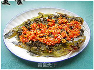 豆豉雪菜剁椒蒸嘎鱼的做法步骤:8