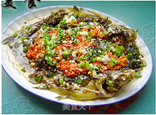 豆豉雪菜剁椒蒸嘎鱼的做法步骤:12