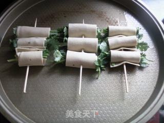 香辣烧烤豆腐串的做法步骤:7