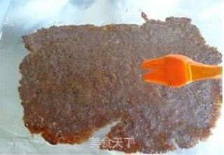 给孩子自制健康零食——黑椒蜜汁猪肉脯的做法步骤：7