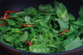 豆豉鲮鱼油麦菜的做法步骤:4