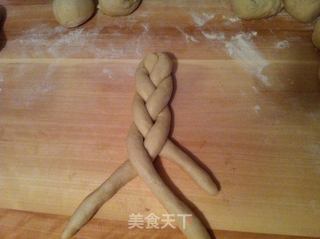 豆渣辫子面包的做法步骤:6