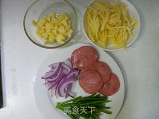 家庭版火腿披萨的做法步骤:14