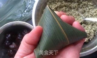 创意绿茶+蜜枣多口味棕子的做法步骤:4