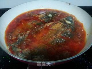 豆瓣烧鲫鱼的做法步骤:8