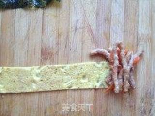 大豆蛋白丝海苔卷的做法步骤:5