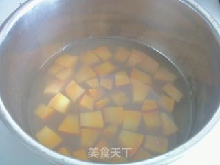 南瓜绿豆羹的做法步骤:7