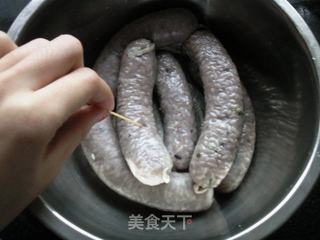 新端午糯米美食——伪猪血糯米肠的做法步骤:14
