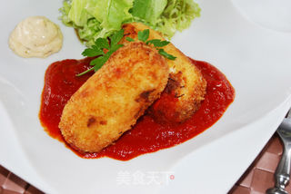 蟹肉白酱可乐饼的做法步骤:13