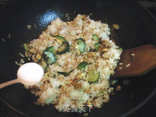 翡翠蛋炒饭的做法步骤:6