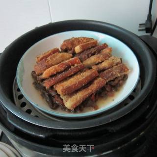 咸茄子蒸熏肉的做法步骤：6