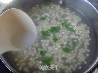荠菜豆腐羹的做法步骤:6