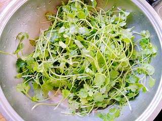 家常菜之——香菜豆仁炒肉丝的做法步骤:3