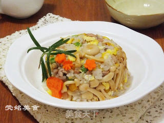 白玉菇蛋炒饭的做法步骤：15