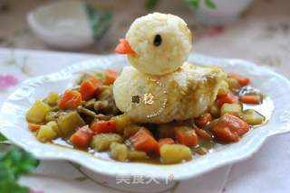 【大黄鸭黄金咖喱饭】的做法步骤:18