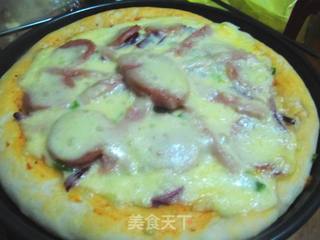 小烤肠披萨的做法步骤:11