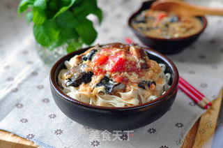 番茄肉末打卤面的做法步骤:12