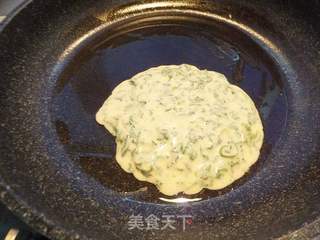 芹菜叶玉米面鸡蛋饼的做法步骤:8