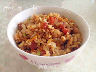 腊味酱油炒饭的做法步骤:2